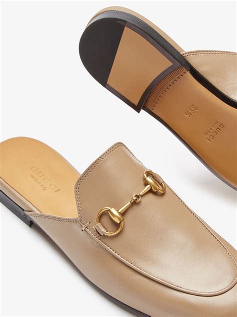 replica gucci tan mules